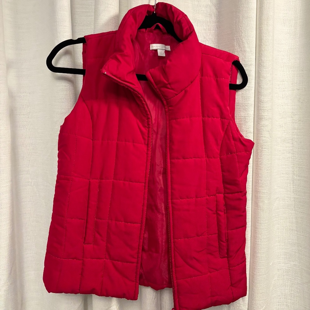 Bright Deep Pink Puffer Vest